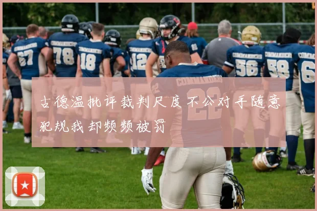 古德温批评裁判尺度不公对手随意犯规我却频频被罚